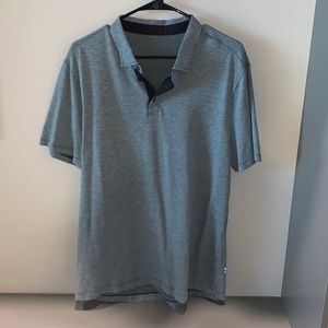 Lululemon Green Teal Polo Shirt Collar Short Sleeve